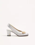 Valentino Adamantine Slingback Pumps In Glitter Fabric 60Mm